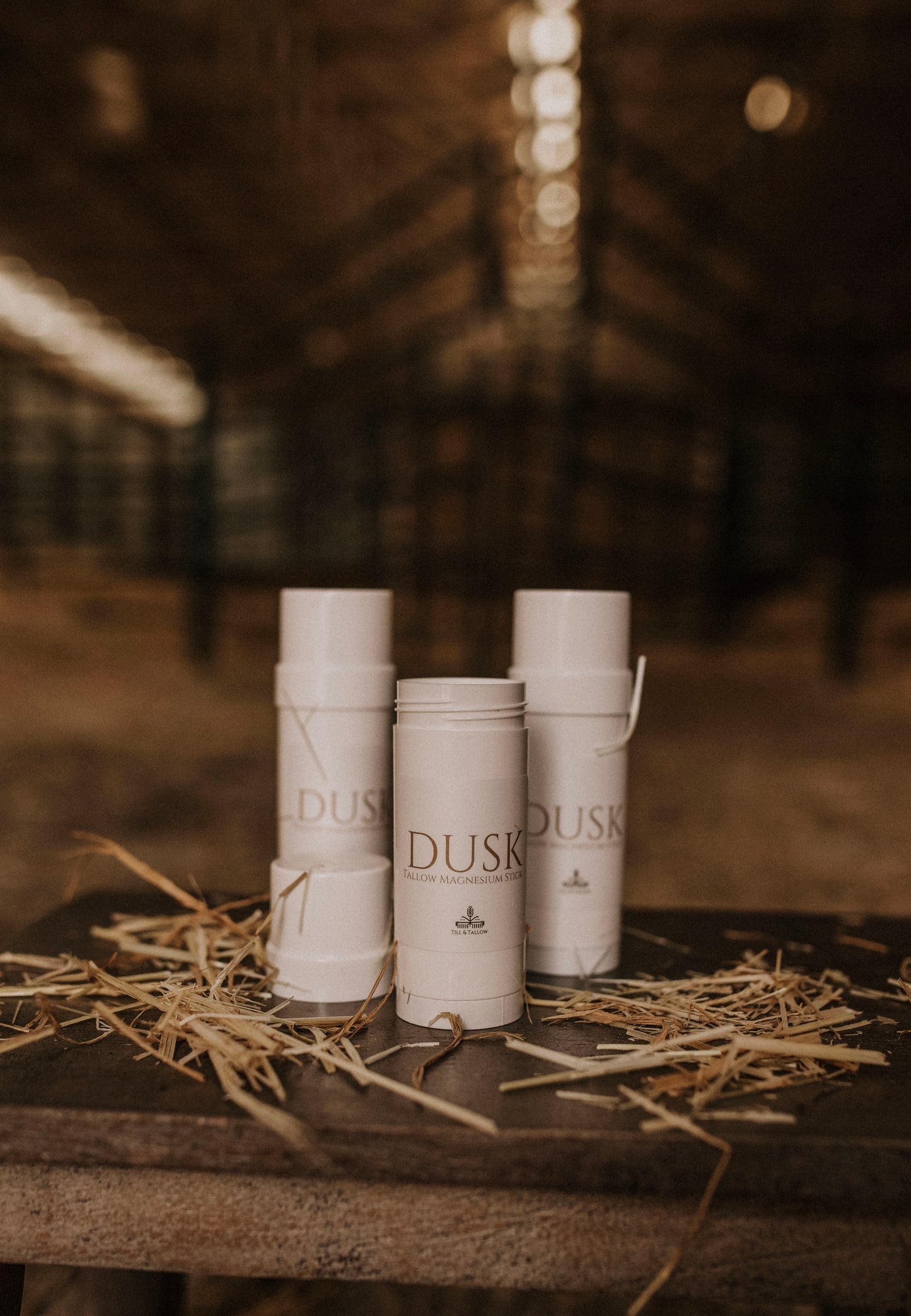 three dusk magnesium stick made with grass fed tallow for muscle relief and sleep support in alberta canada