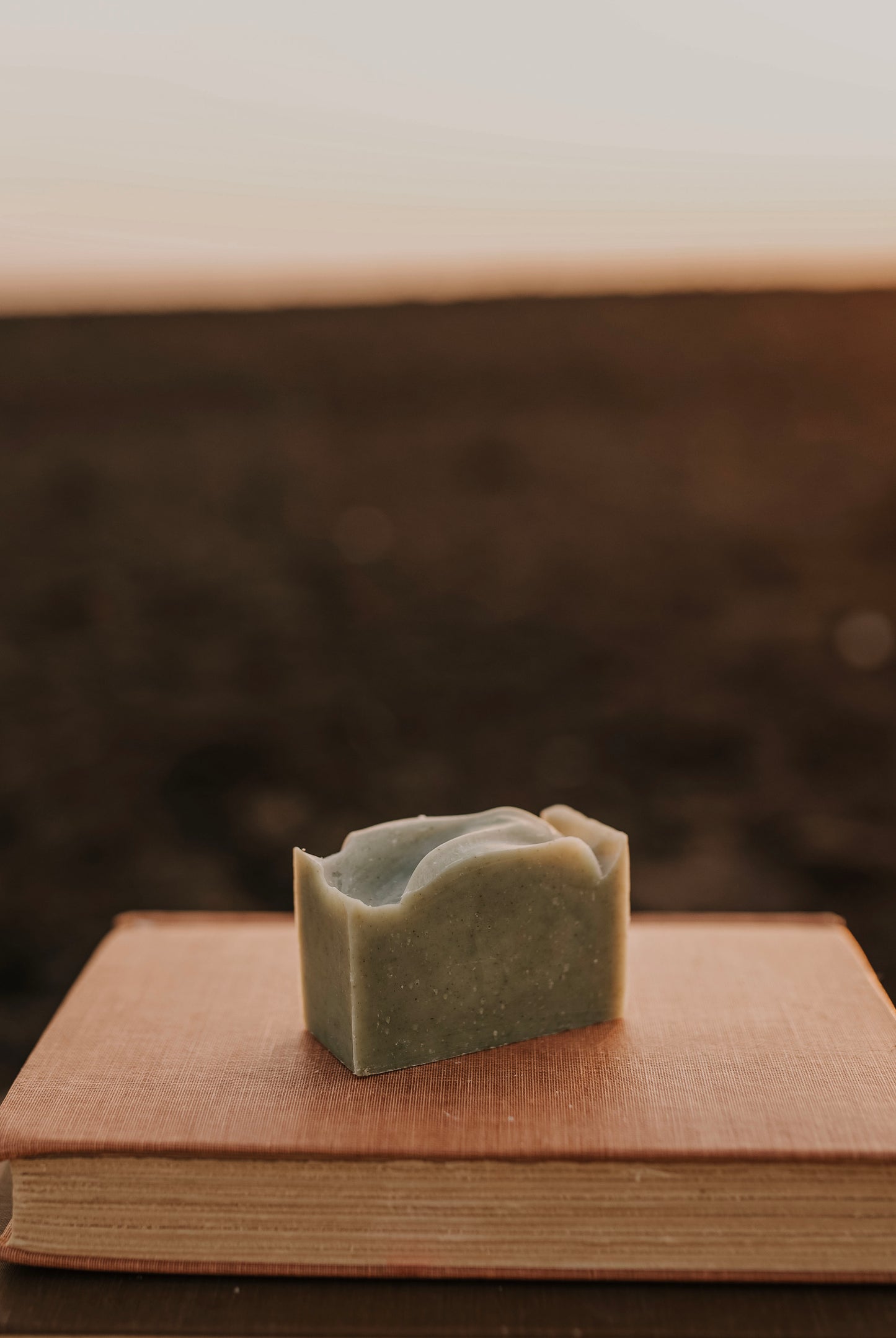 Till & Tallow Saffron & Cedar Tallow Bar Soap, single bar, handcrafted in Alberta.