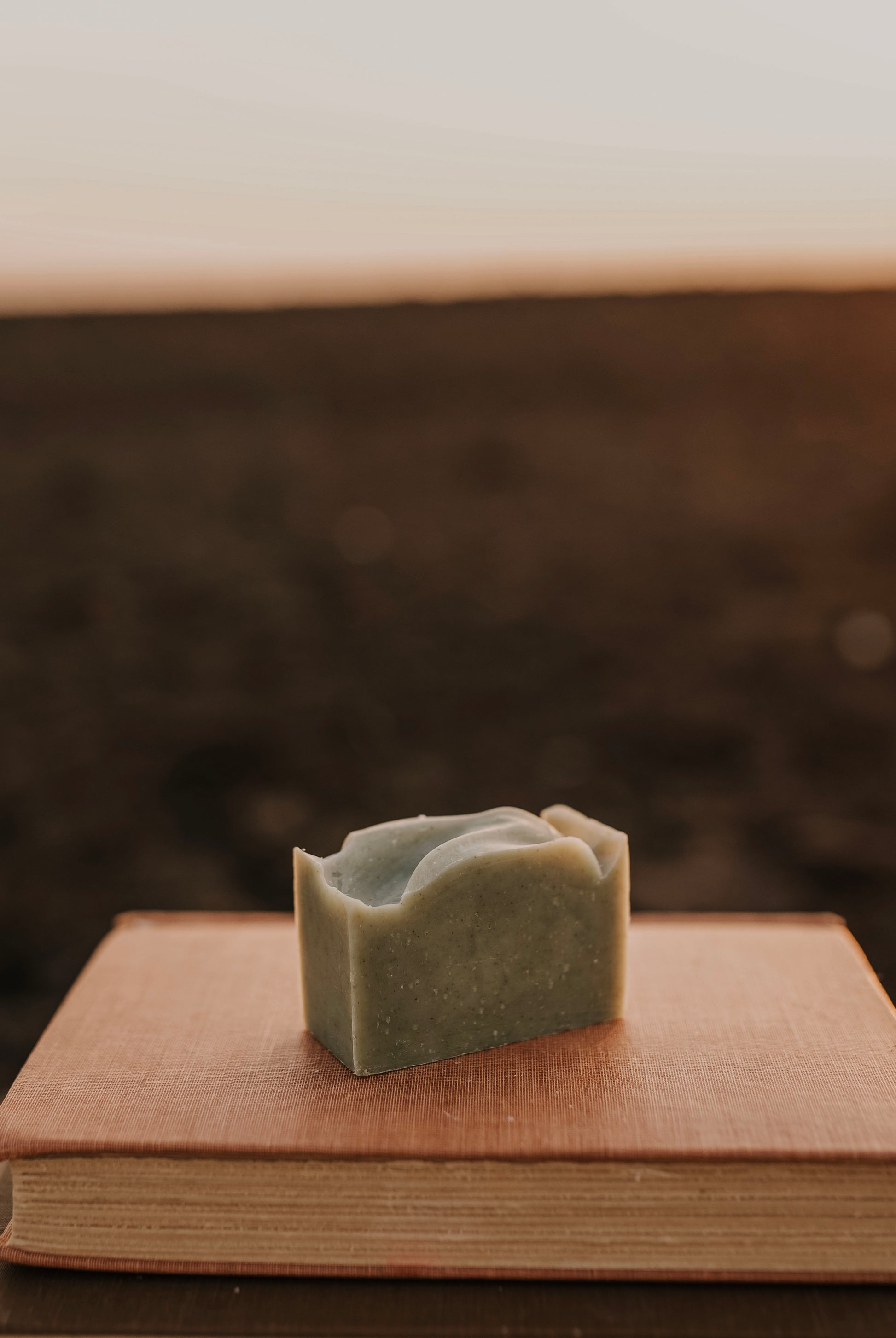 Till & Tallow Saffron & Cedar Tallow Bar Soap, single bar, handcrafted in Alberta.